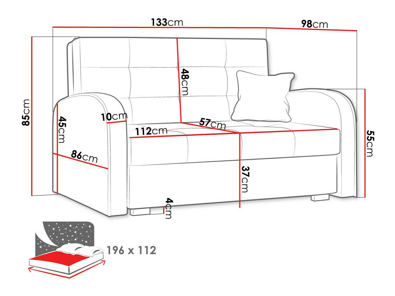 Sovesofa Silona II (Paros 3)