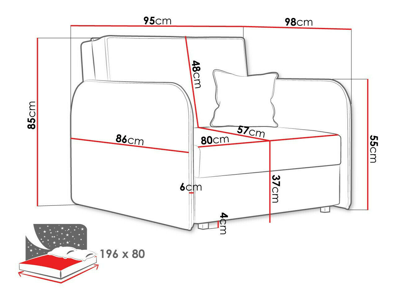 Lænestol Columbus 125 (Mono 248)