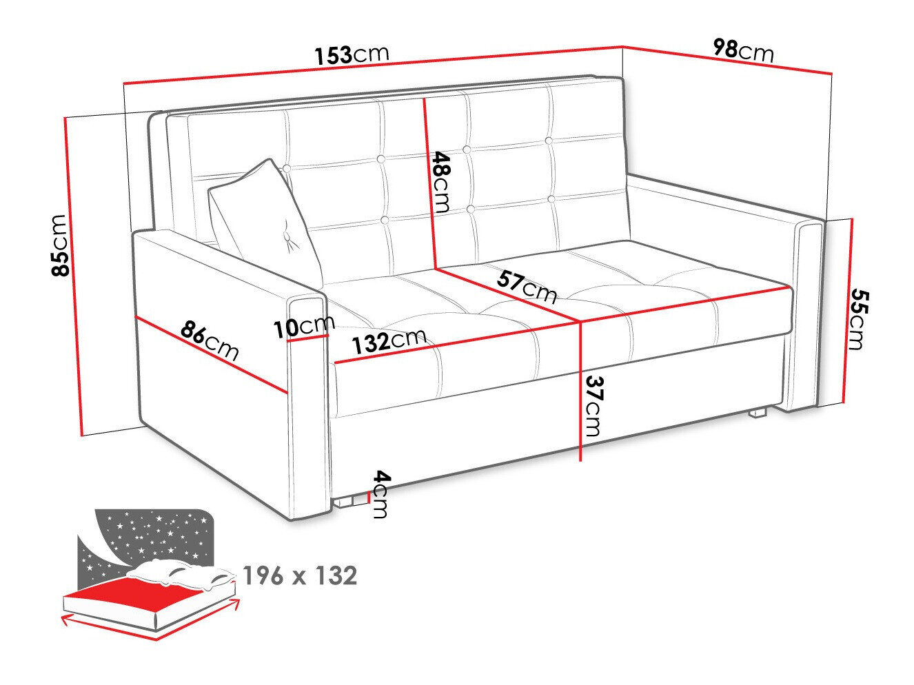 Sovesofa Columbus 102 (Tatum 275)