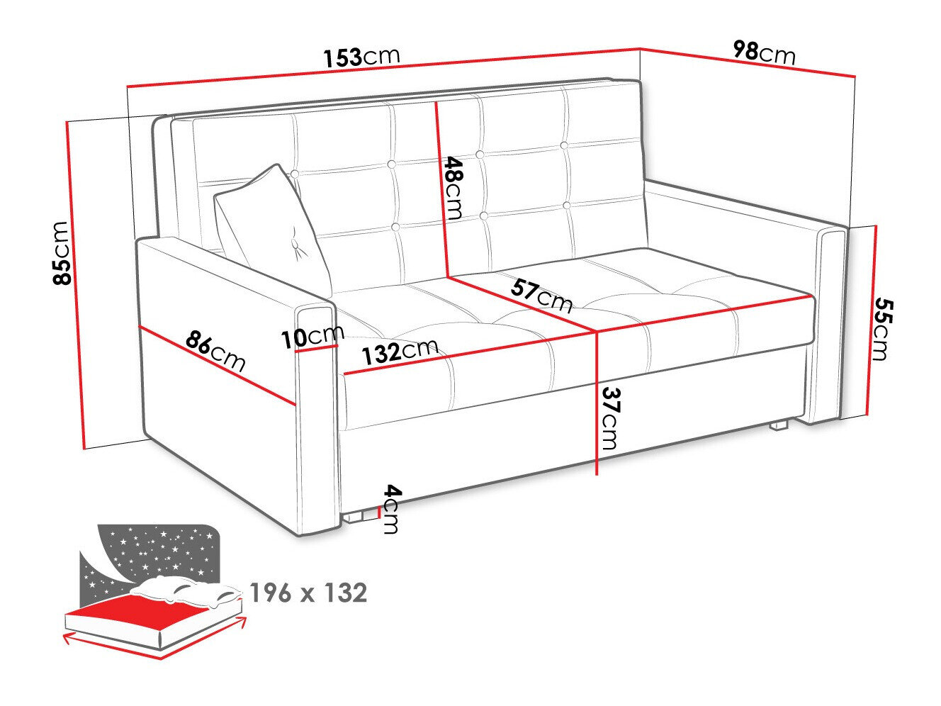 Sovesofa Columbus 102 (Tatum 278)