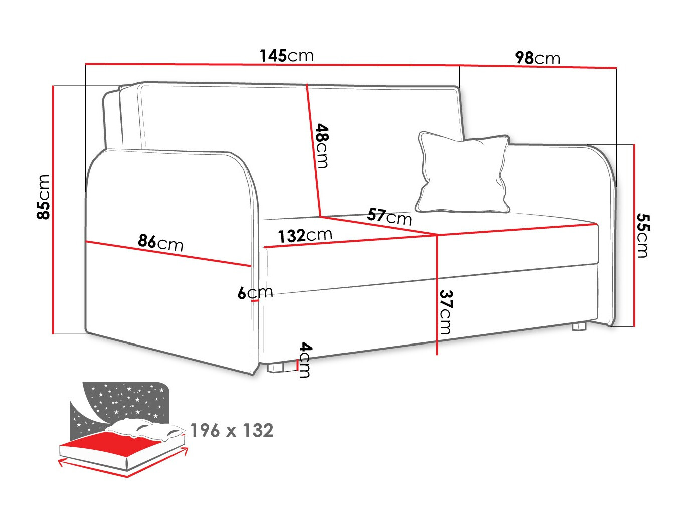 Sovesofa Lirael III (Mono 248)