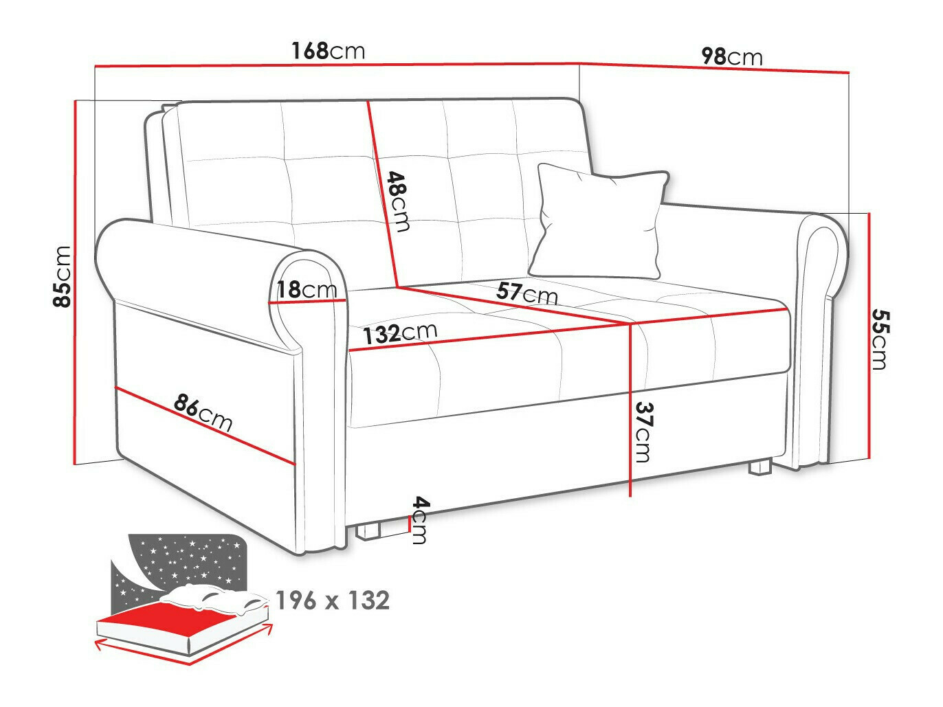 Sovesofa Aquala III (Mono 241)