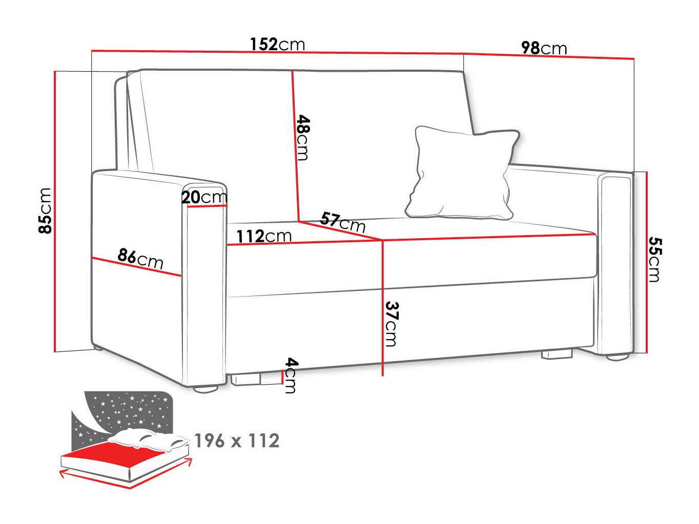 Sovesofa Clarlen II (Poso 05)