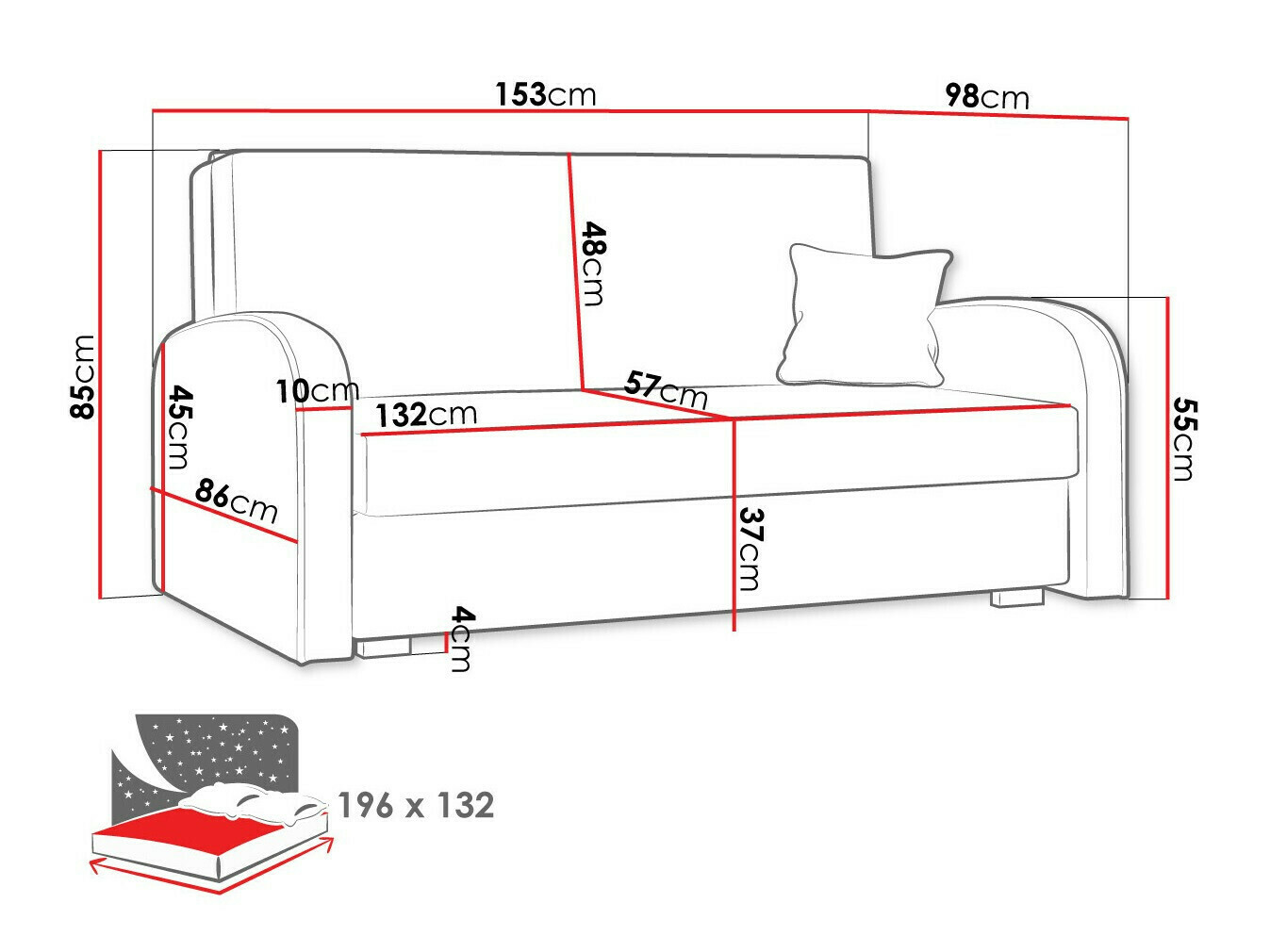 Sovesofa Galona III (Mono 235 + Sorriso 10)