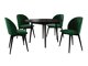 Spisestuesæt Racine 127 (Sort + Magic Velvet 2225)