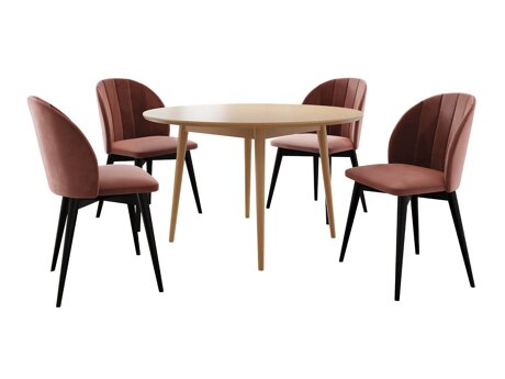 Spisestuesæt Racine 127 (Sort + Magic Velvet 2258)