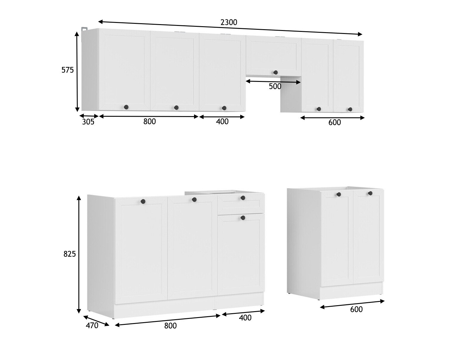 Modulkøkkensæt Classic White 120