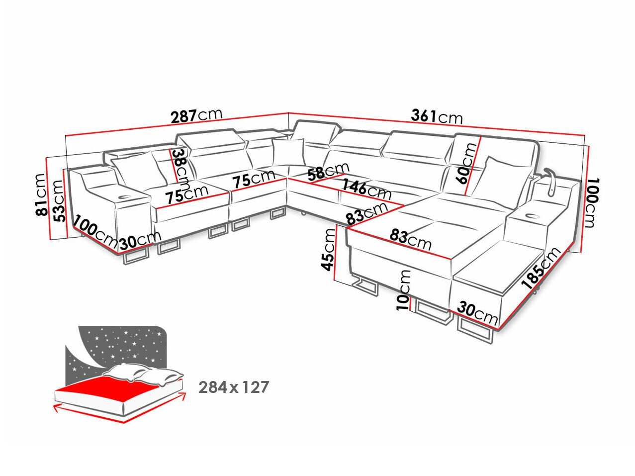 Hjørnesofa Sarasota 160 (Uttario Velvet 2951 + Uttario Velvet 2954)