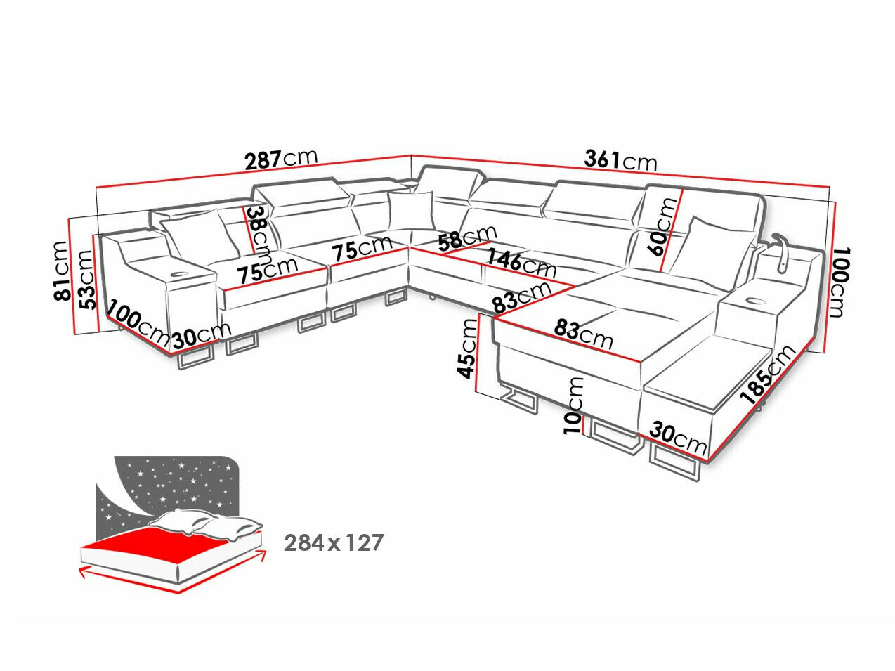Hjørnesofa Sarasota 160 (Uttario Velvet 2967 + Uttario Velvet 2973)