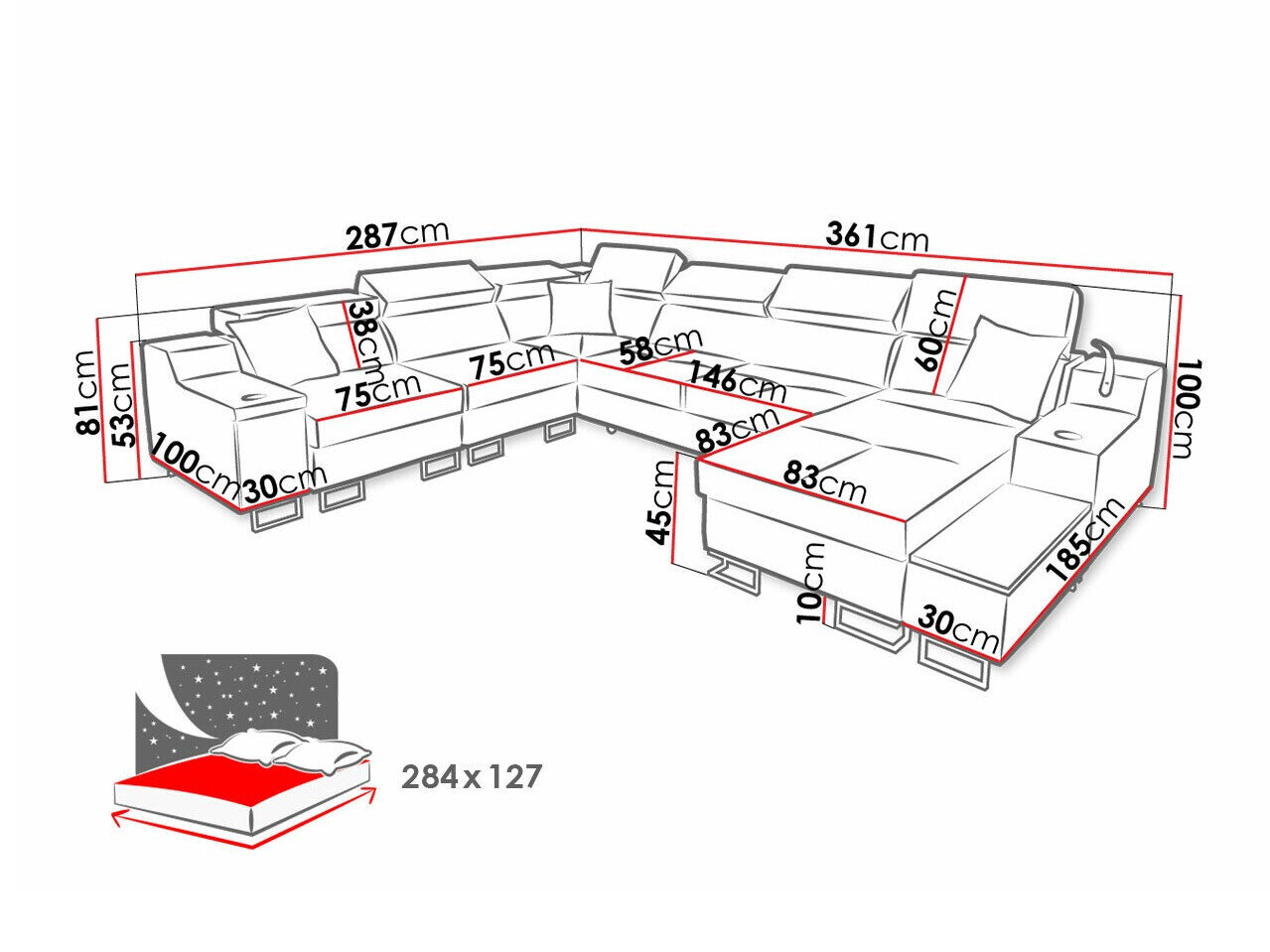 Hjørnesofa Sarasota 160 (Uttario Velvet 2980 + Uttario Velvet 2973)