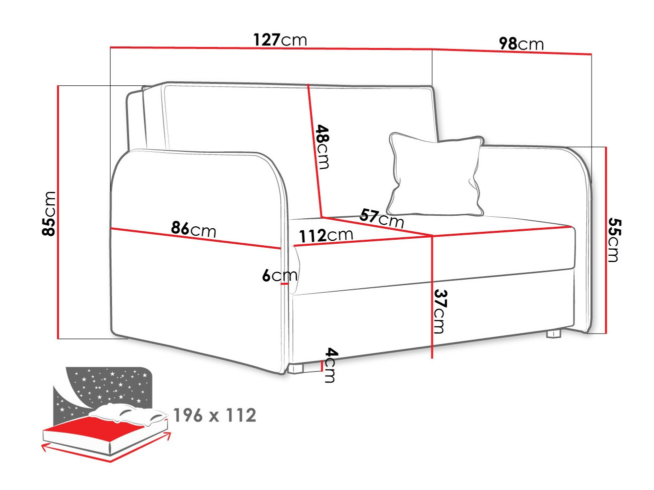 Sovesofa Lirael II (Mono 235)