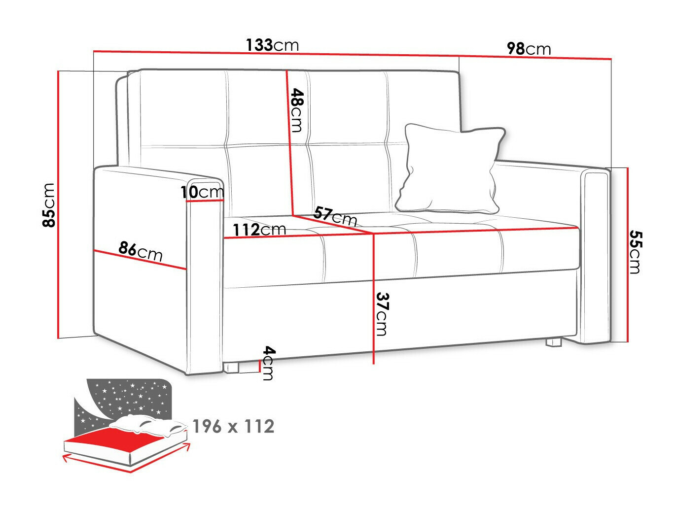 Sovesofa Nuvora II (Spirit 03)