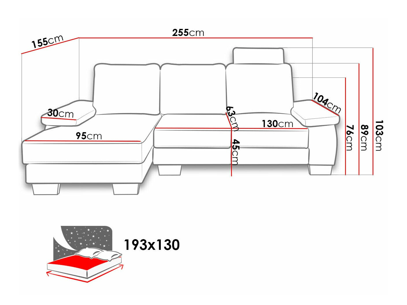 Hjørnesofa Lincoln 182 (Barrel 19)