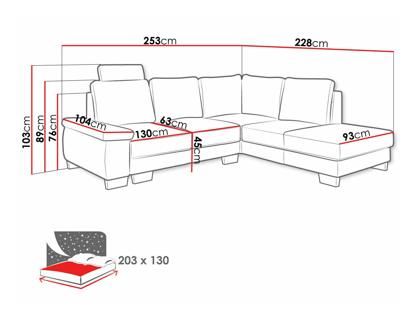 Hjørnesofa Lincoln 183 (Barrel 19)