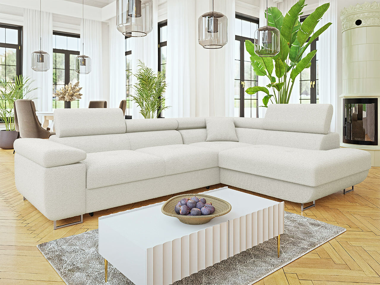 Hjørnesofa Comfivo Vinetum I (Boucle Baloo 2073)