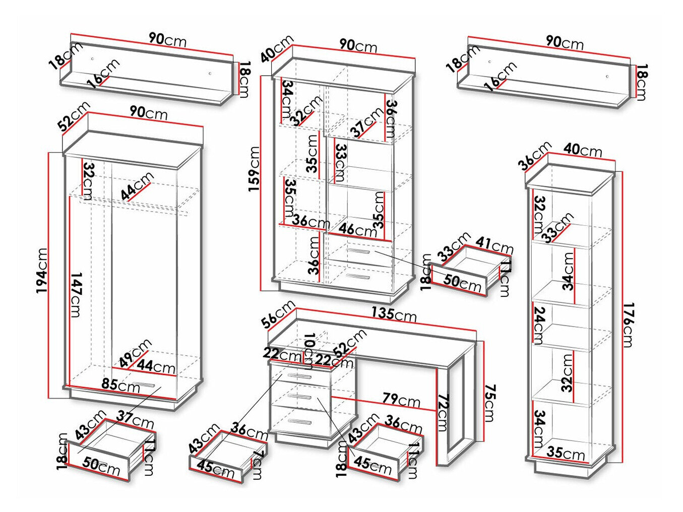 Hjemmekontorsæt Tenodeu 118