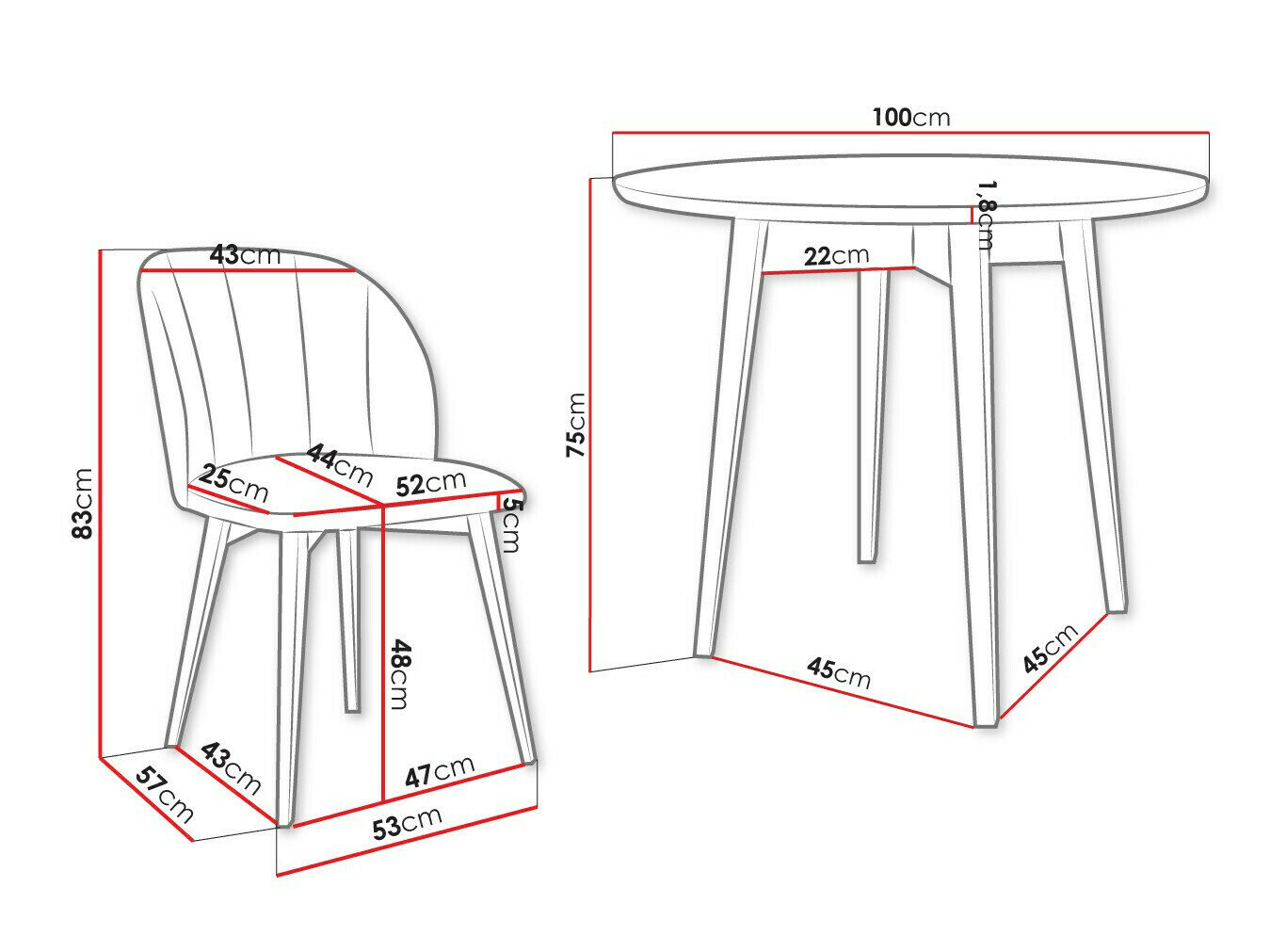 Spisestuesæt Racine 127 (Sort + Magic Velvet 2258)