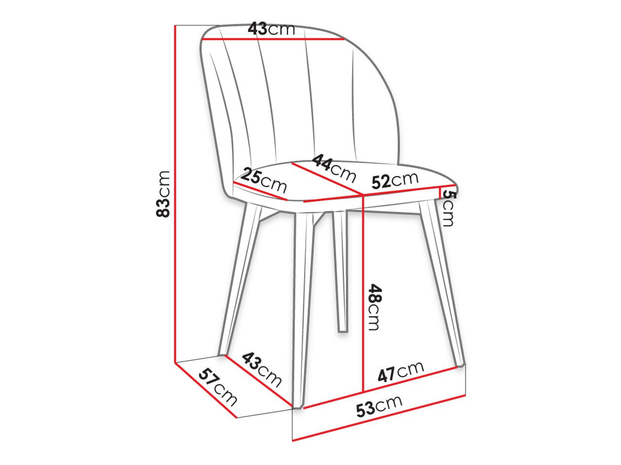 Stol Racine 104 (Brun + Magic Velvet 2216)