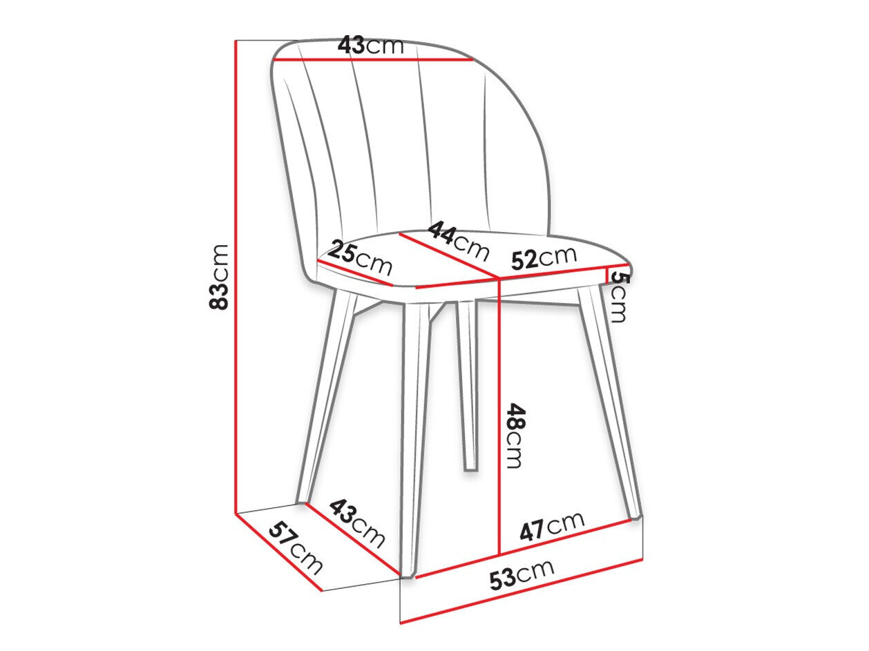 Stol Racine 104 (Brun + Magic Velvet 2217)