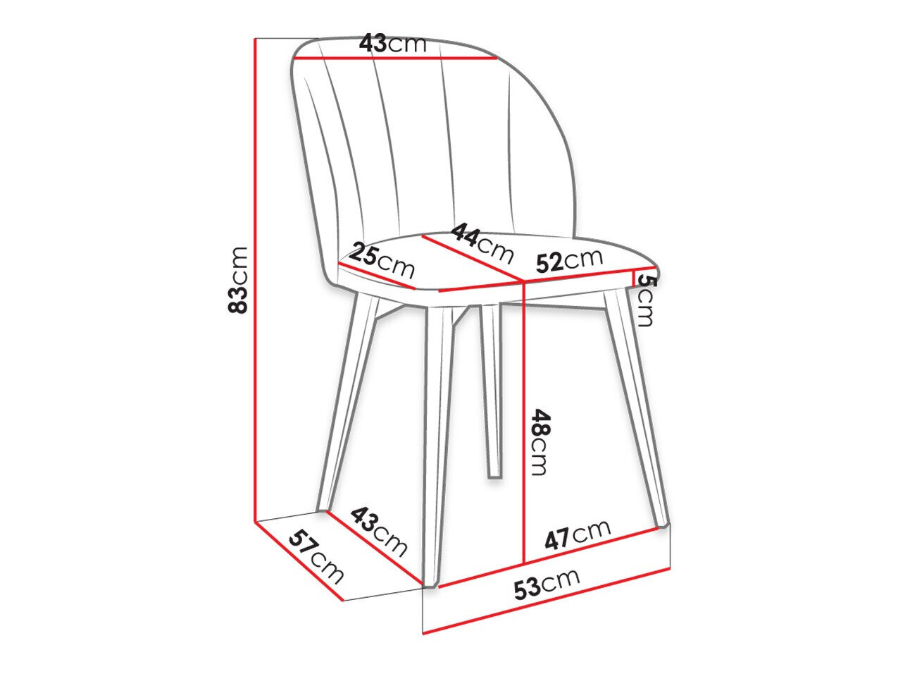 Stol Racine 104 (Brun + Magic Velvet 2250)
