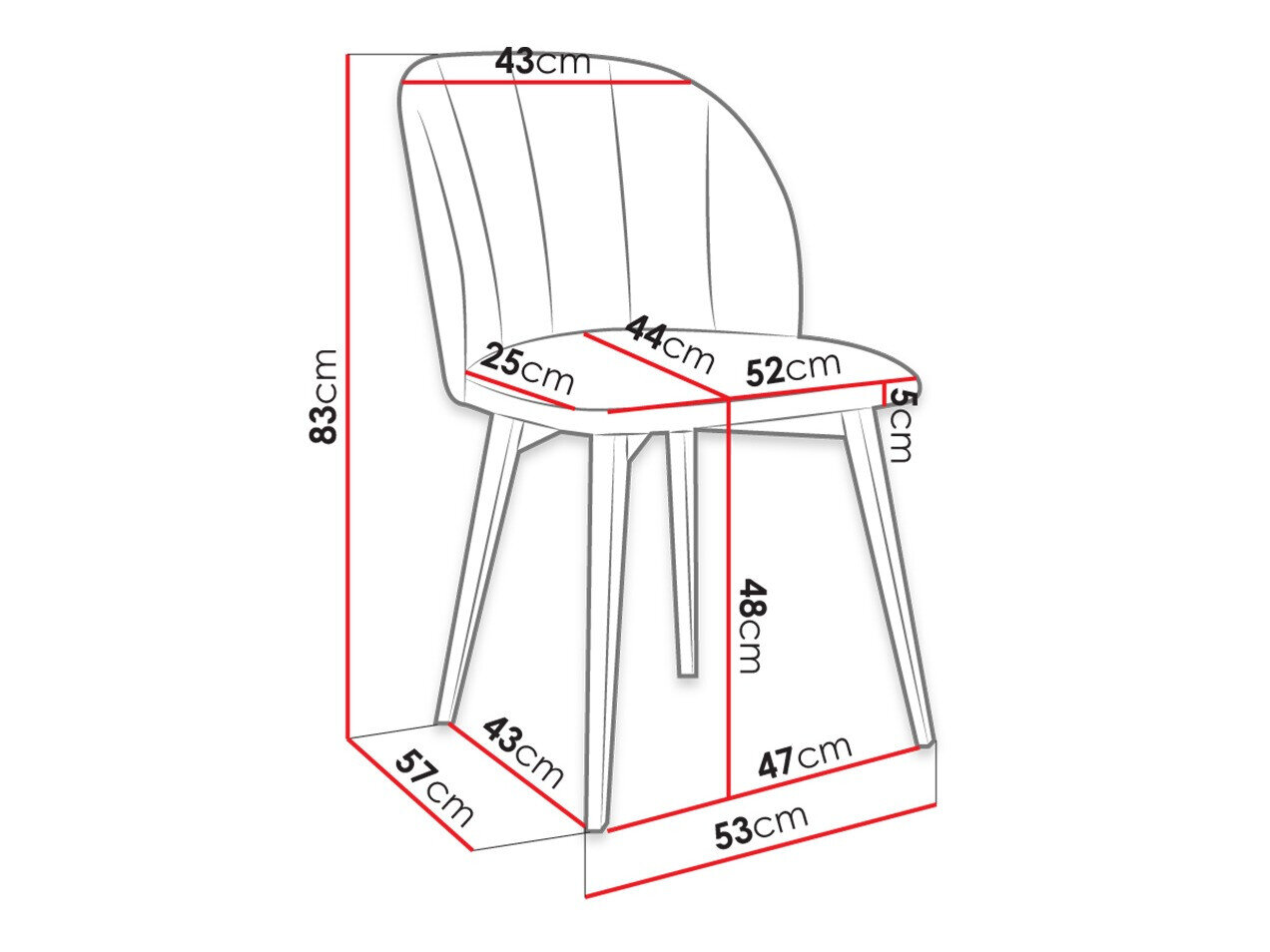 Stol Racine 104 (Sort + Magic Velvet 2225)