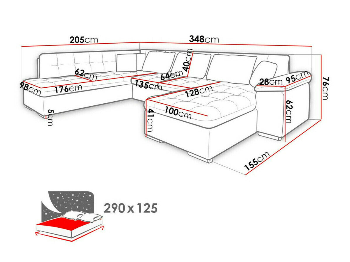 Hjørnesofa Comfivo 180 (Boucle Baloo 2073)