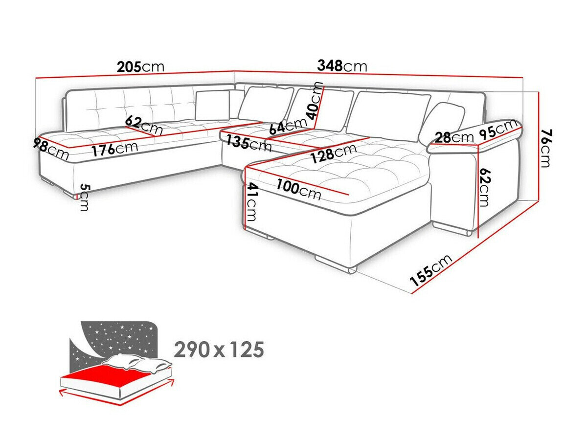 Hjørnesofa Comfivo 180 (Magic Velvet 2225-151 + Venus Velvet 2941)