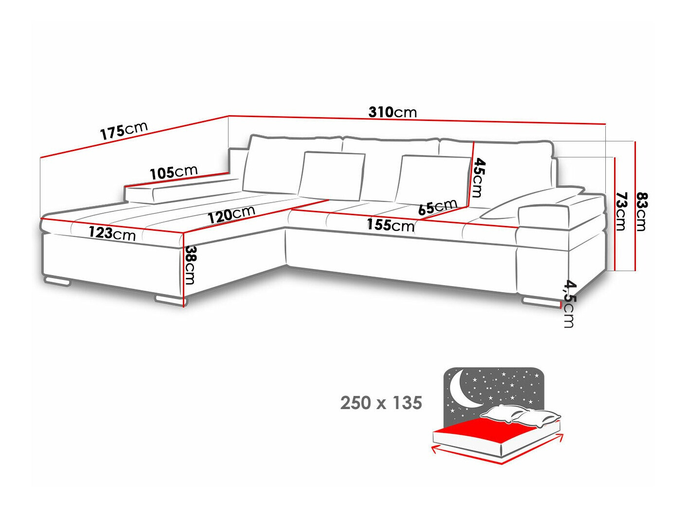 Hjørnesofa Comfivo Olivetum II (Magni 206.02)