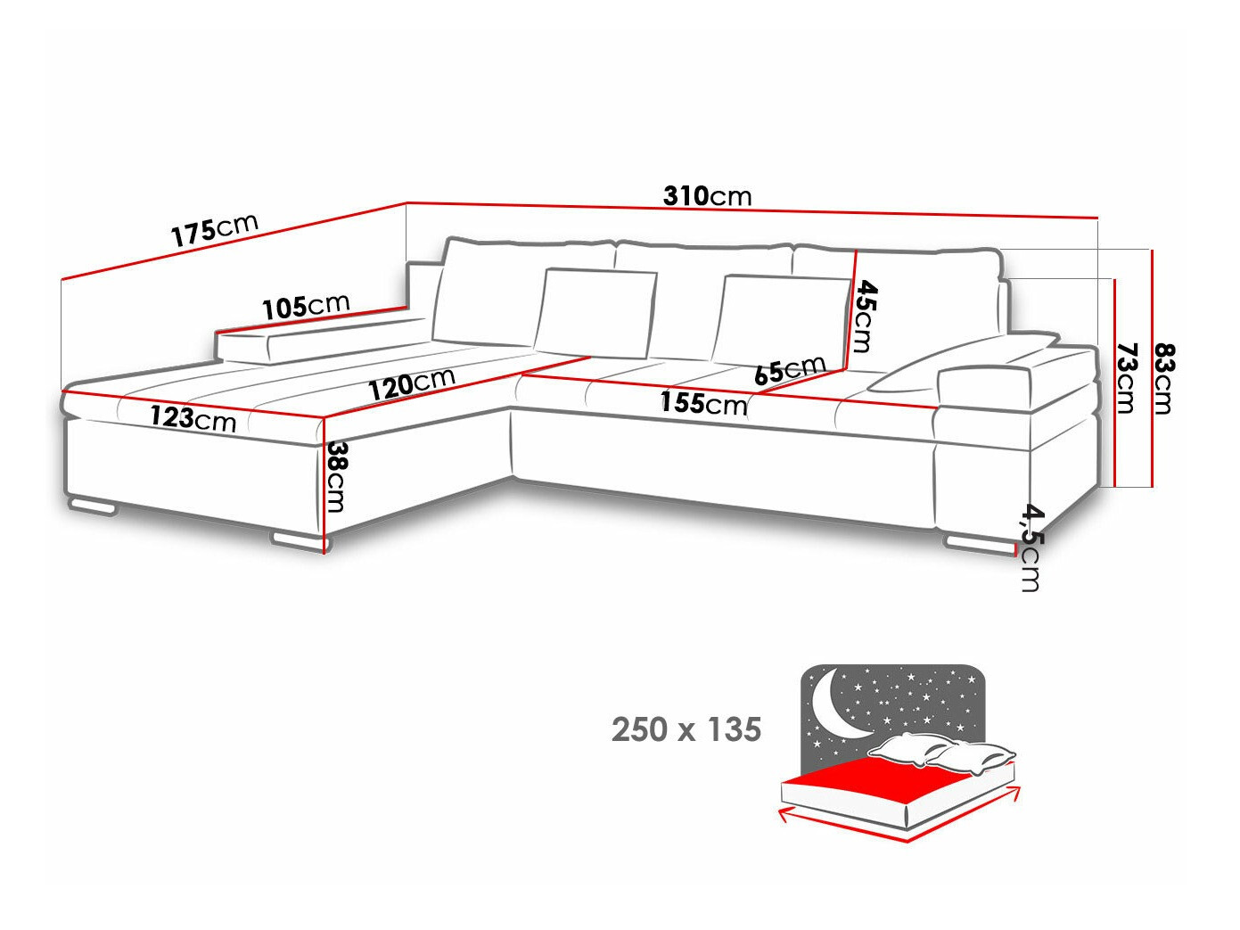 Hjørnesofa Comfivo Olivetum II (Magni 206.02)