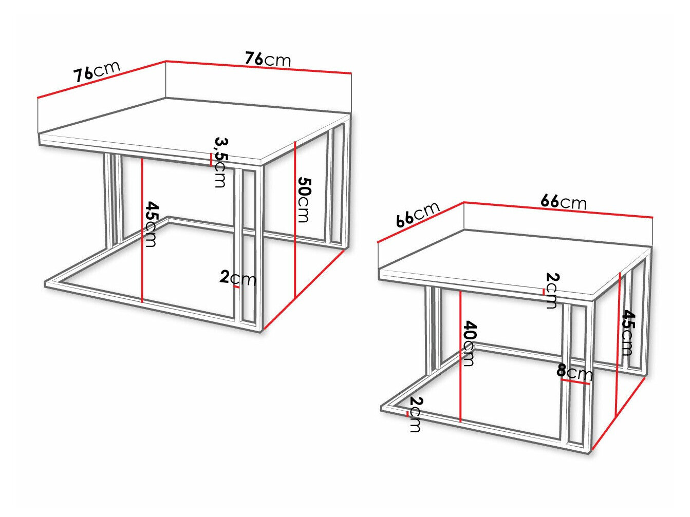 Sofabordssæt Oswego 110 (Sort + Gylden)