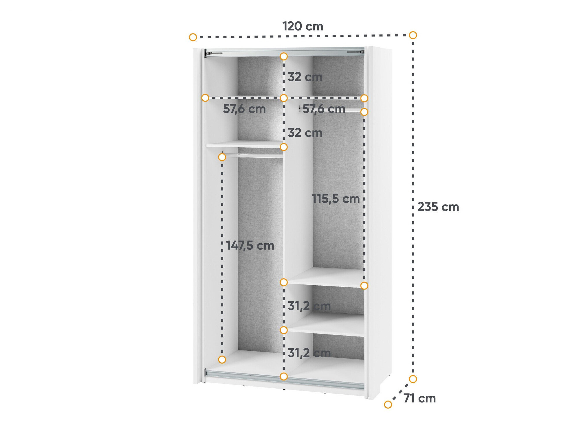 Garderobeskab Fresno 132