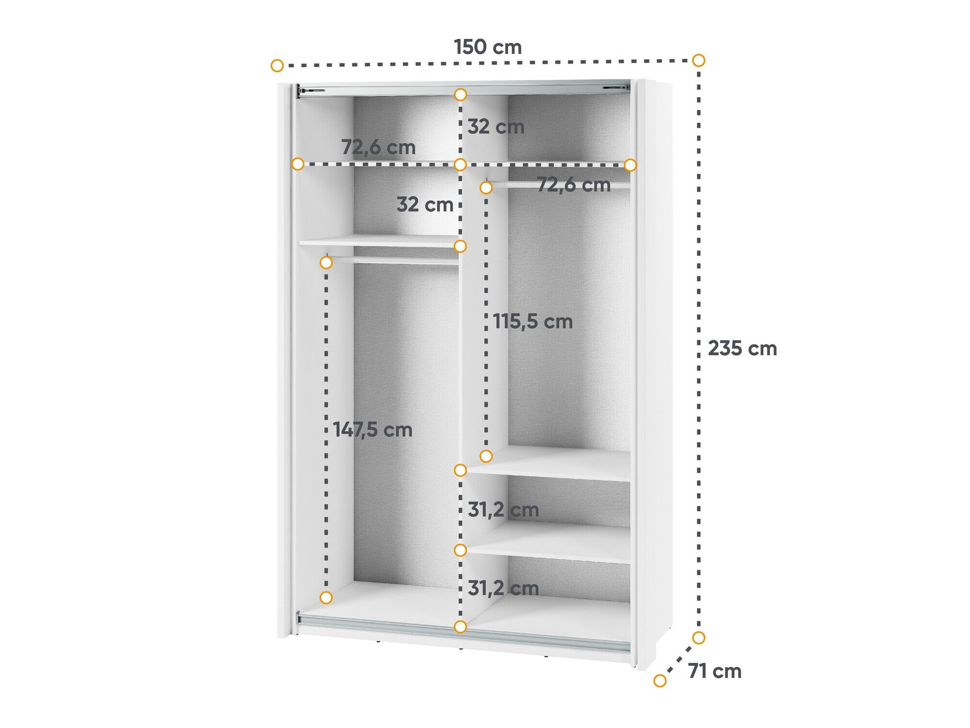 Garderobeskab Fresno 134