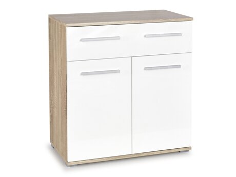 Kommode Cirveso 100 (Sonoma eg + Glansfuld hvid)