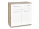Kommode Cirveso 100 (Sonoma eg + Glansfuld hvid)