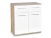 Kommode Cirveso 100 (Sonoma eg + Glansfuld hvid)