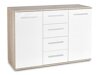 Kommode Cirveso 103 (Sonoma eg + Glansfuld hvid)