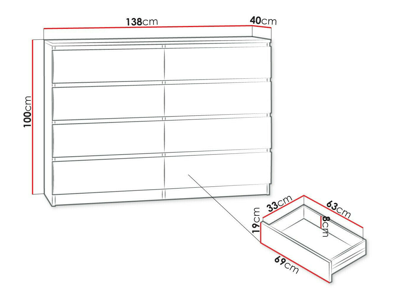 Kommode Comfivo 162 (Sonoma eg)