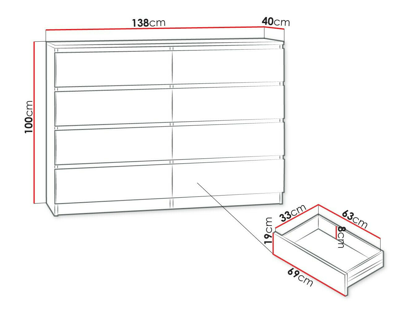 Kommode Comfivo Structor III (Sort)