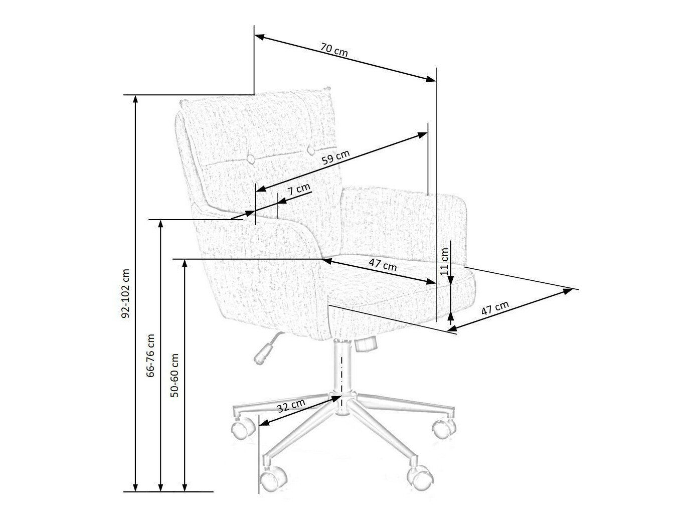 Kontorstol Houston 1262 (Fløde)