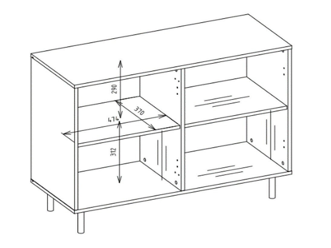 Skænk Romseru 100 (Blå + Artisan eg)