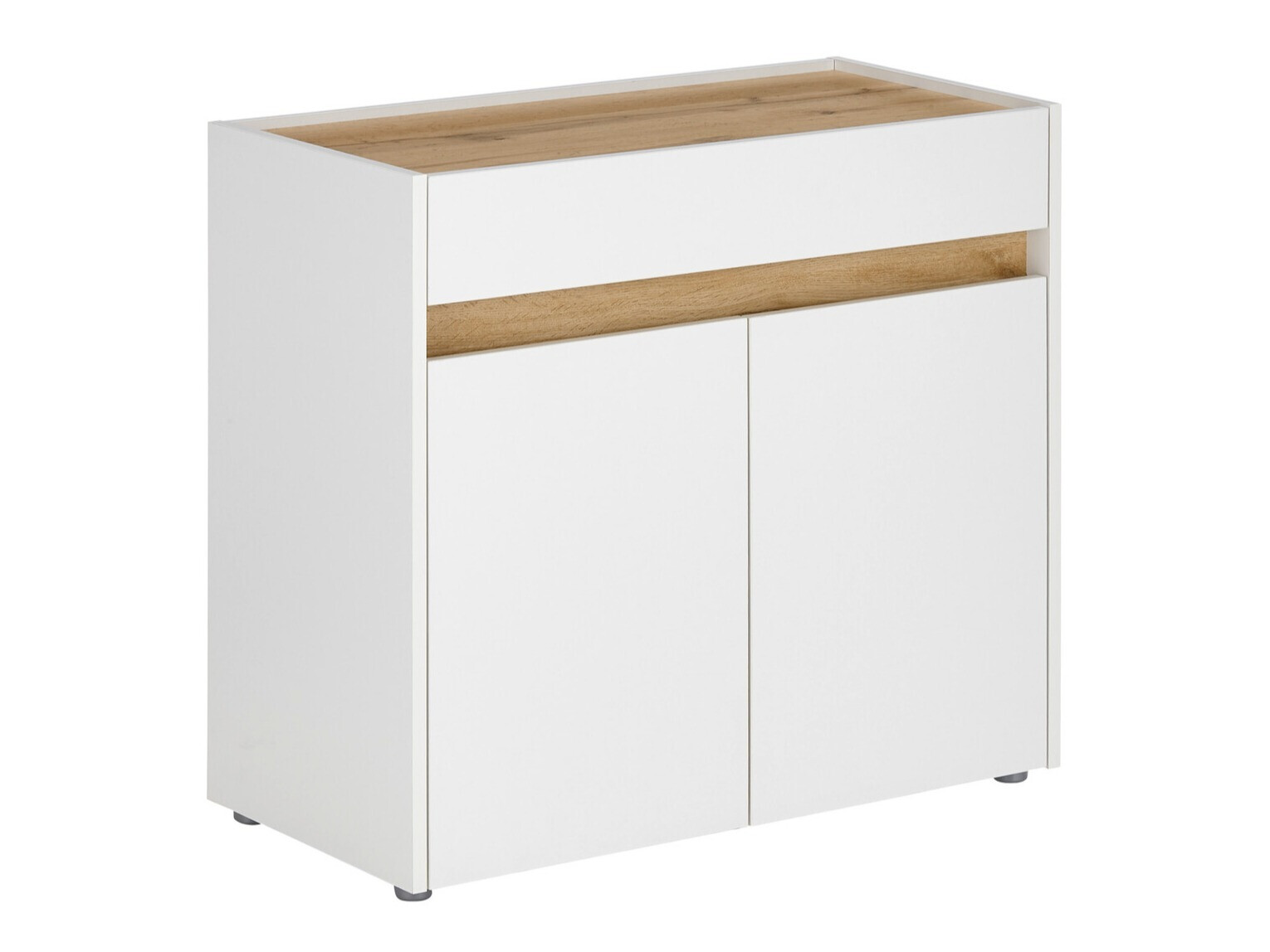 Kommode Elbsori 110 (Hvid + Wotan eg)