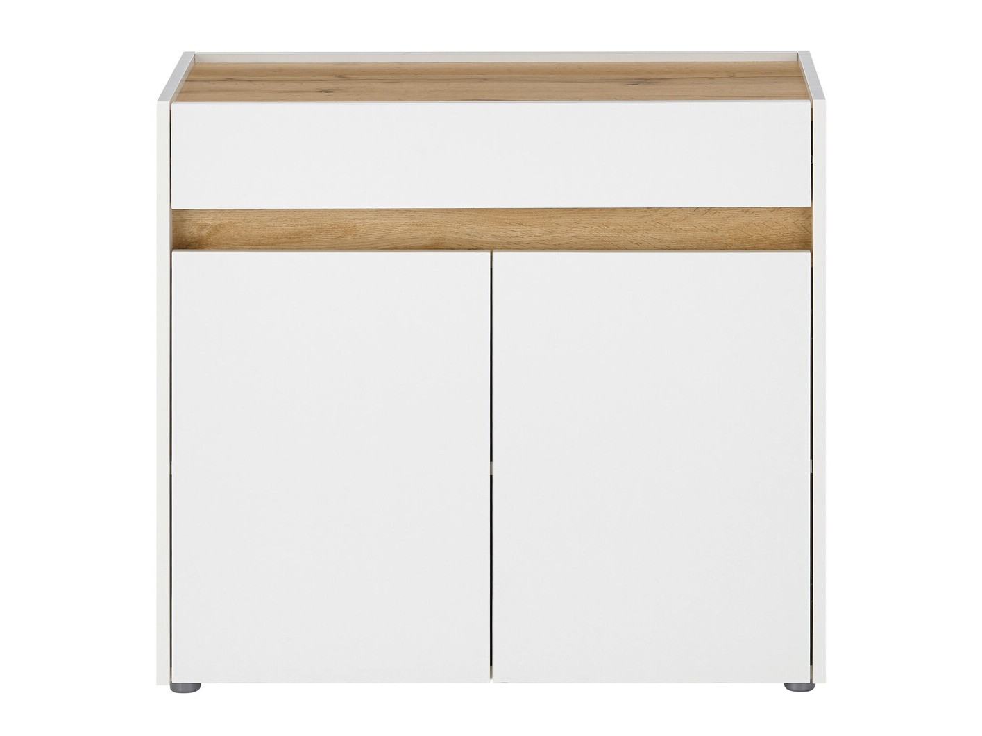 Kommode Elbsori 110 (Hvid + Wotan eg)