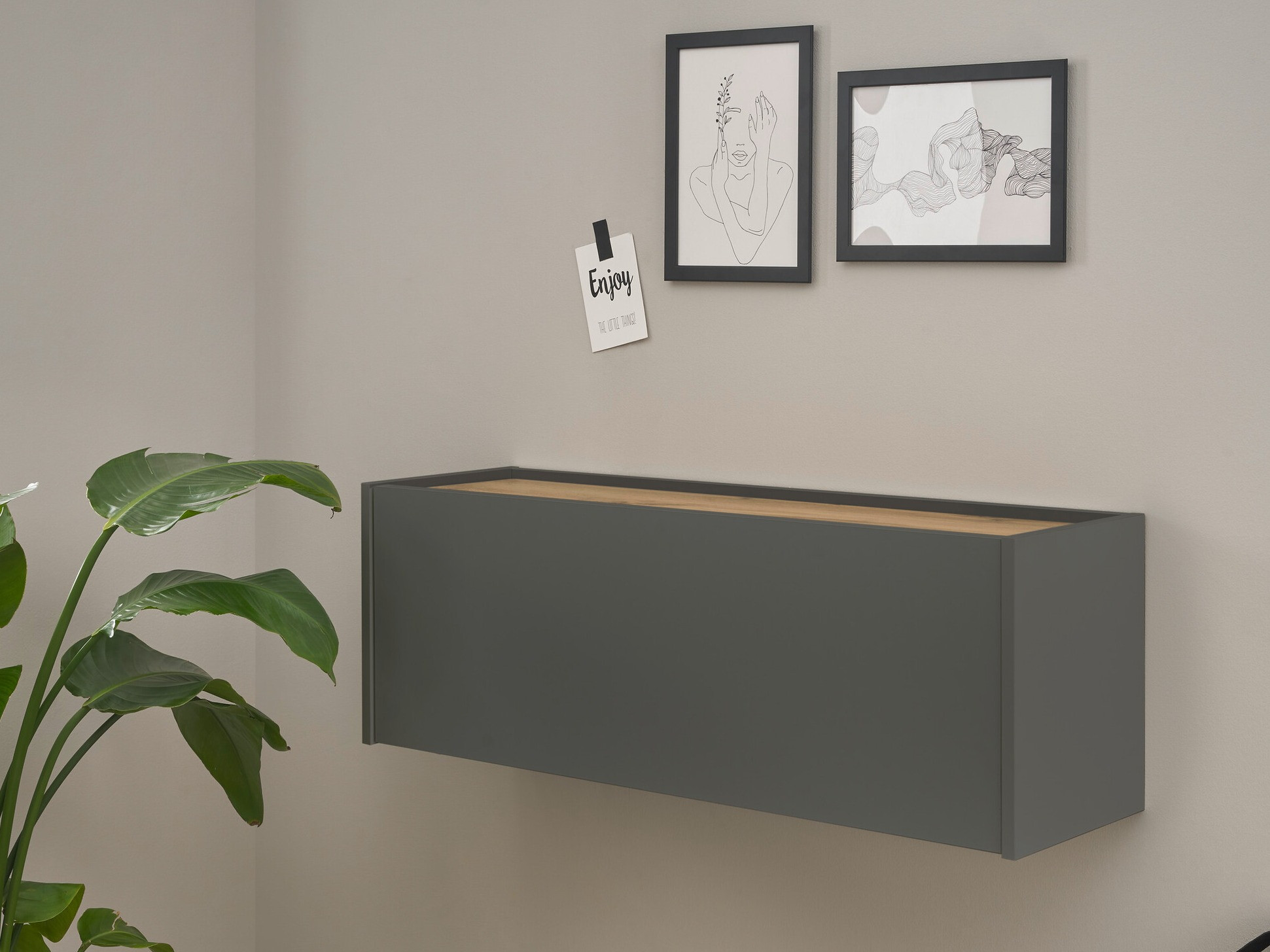 Skrivebord Elbsori 107 (Antracit + Wotan eg)