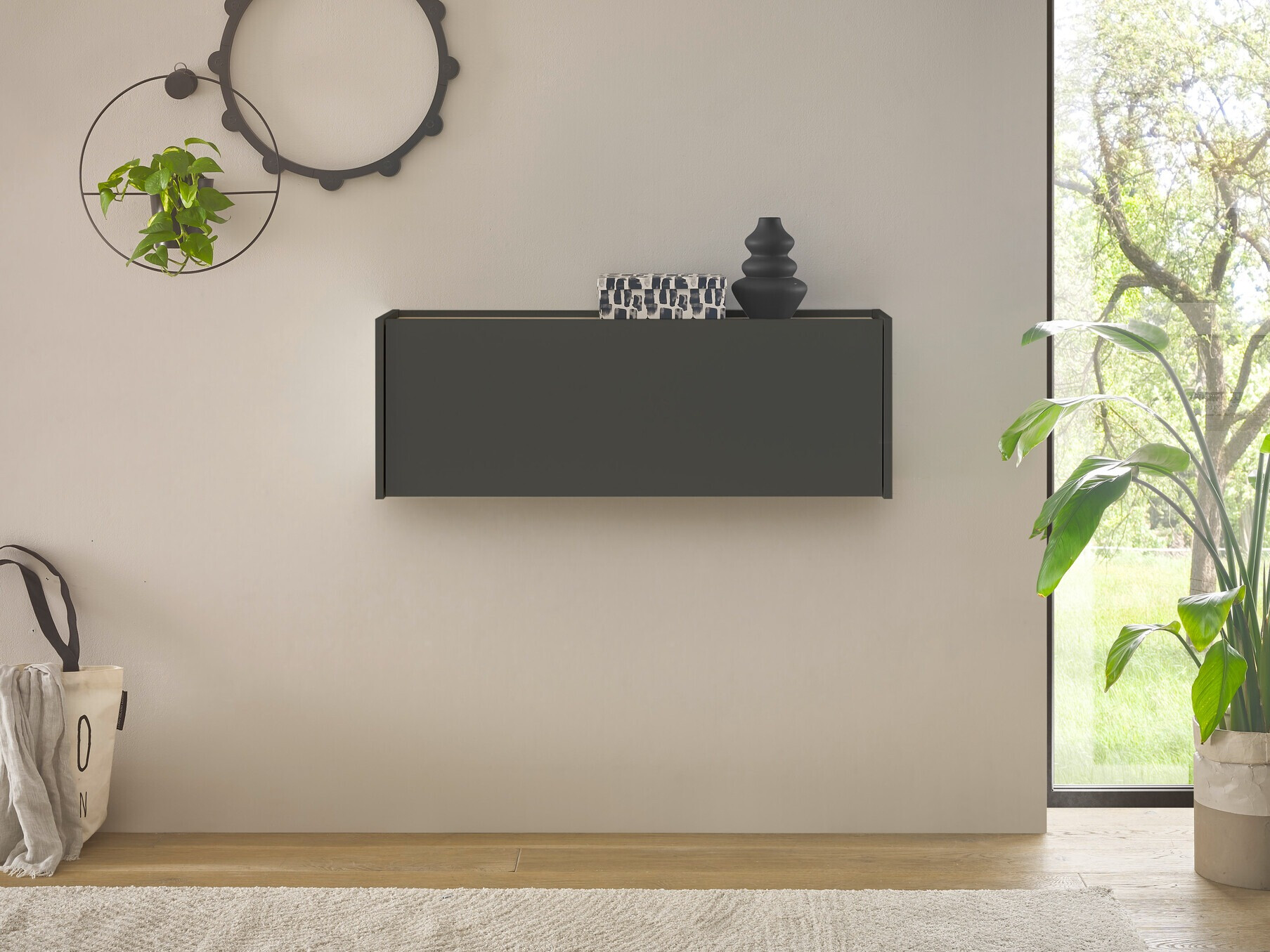 Skrivebord Elbsori 107 (Antracit + Wotan eg)