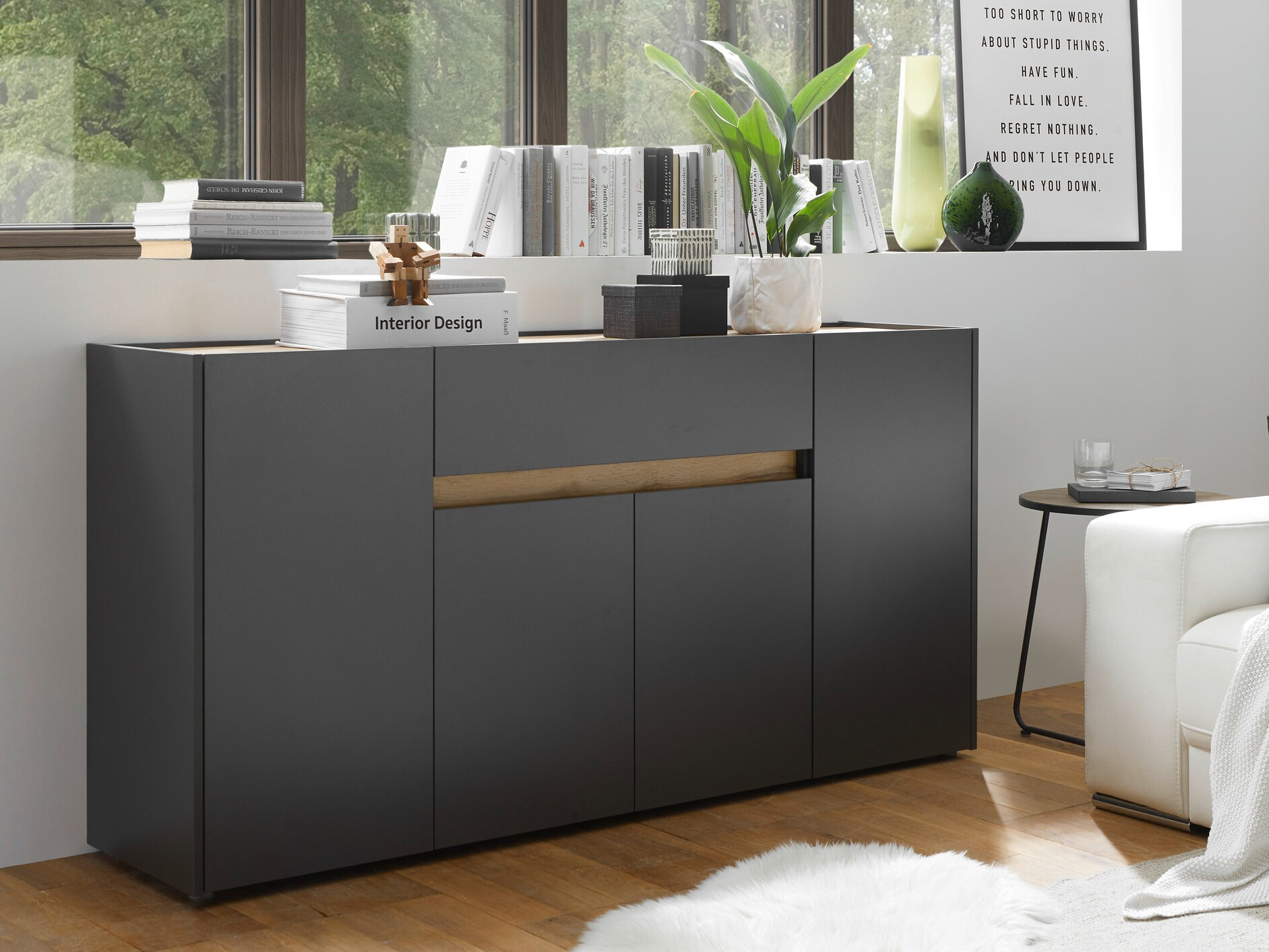 Kommode Elbsori 117 (Antracit + Wotan eg)