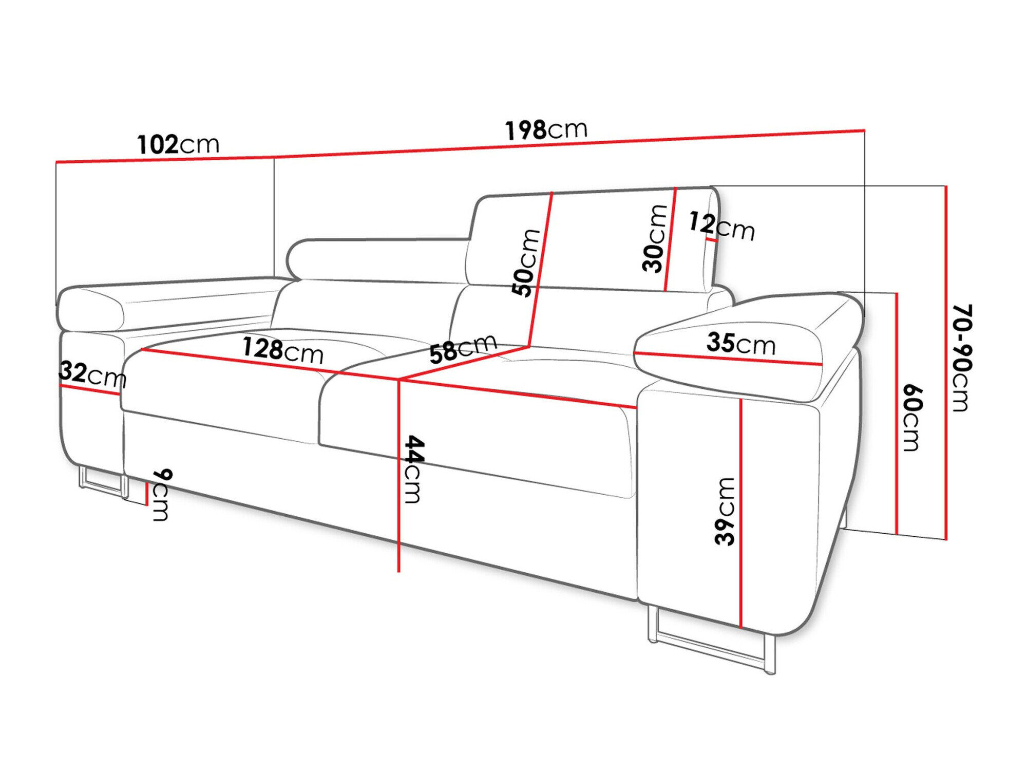 Sofa Comfivo Eliferu 105 (Manila 02)