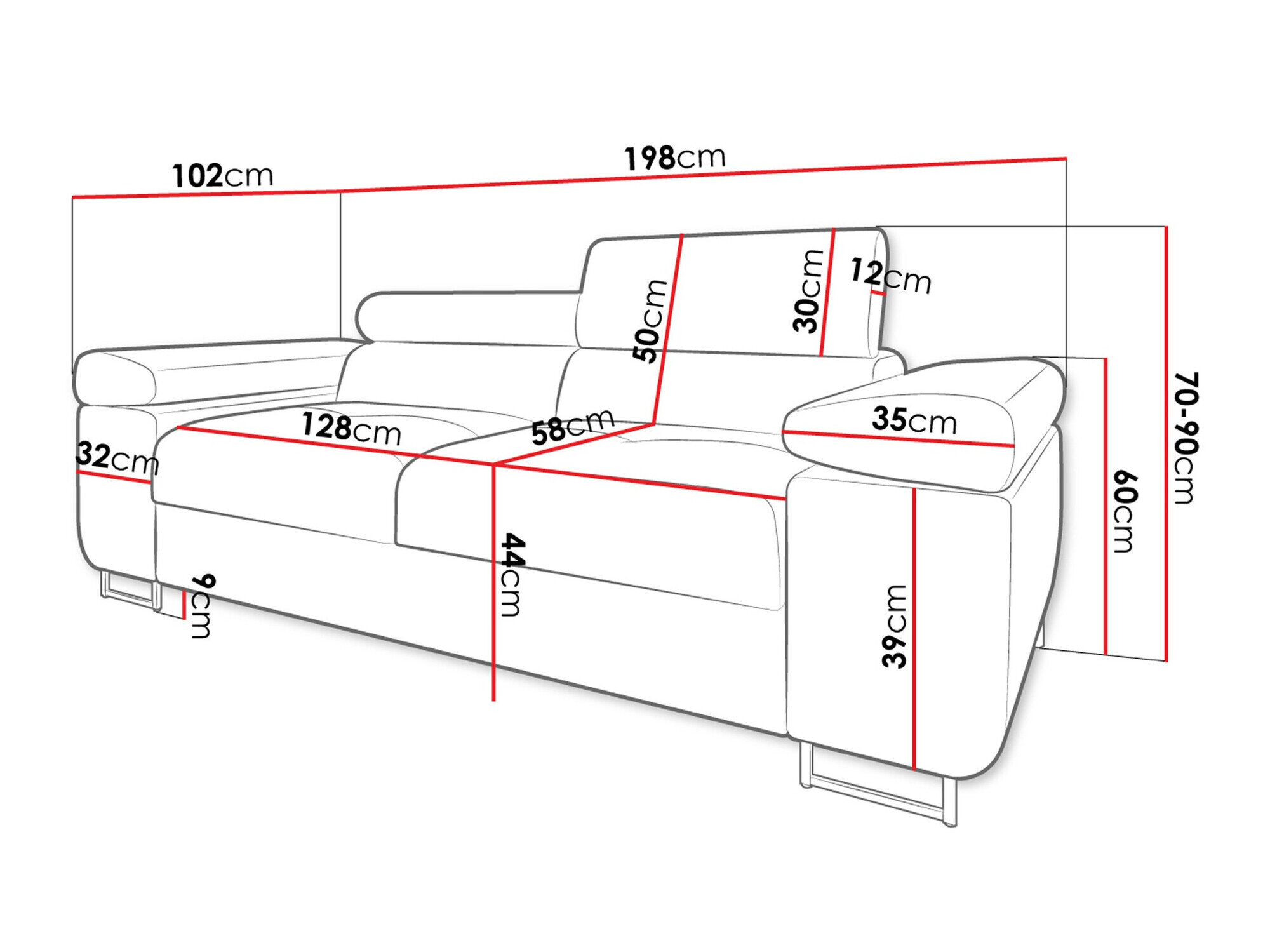 Sofa Comfivo Eliferu 105 (Poso 100)