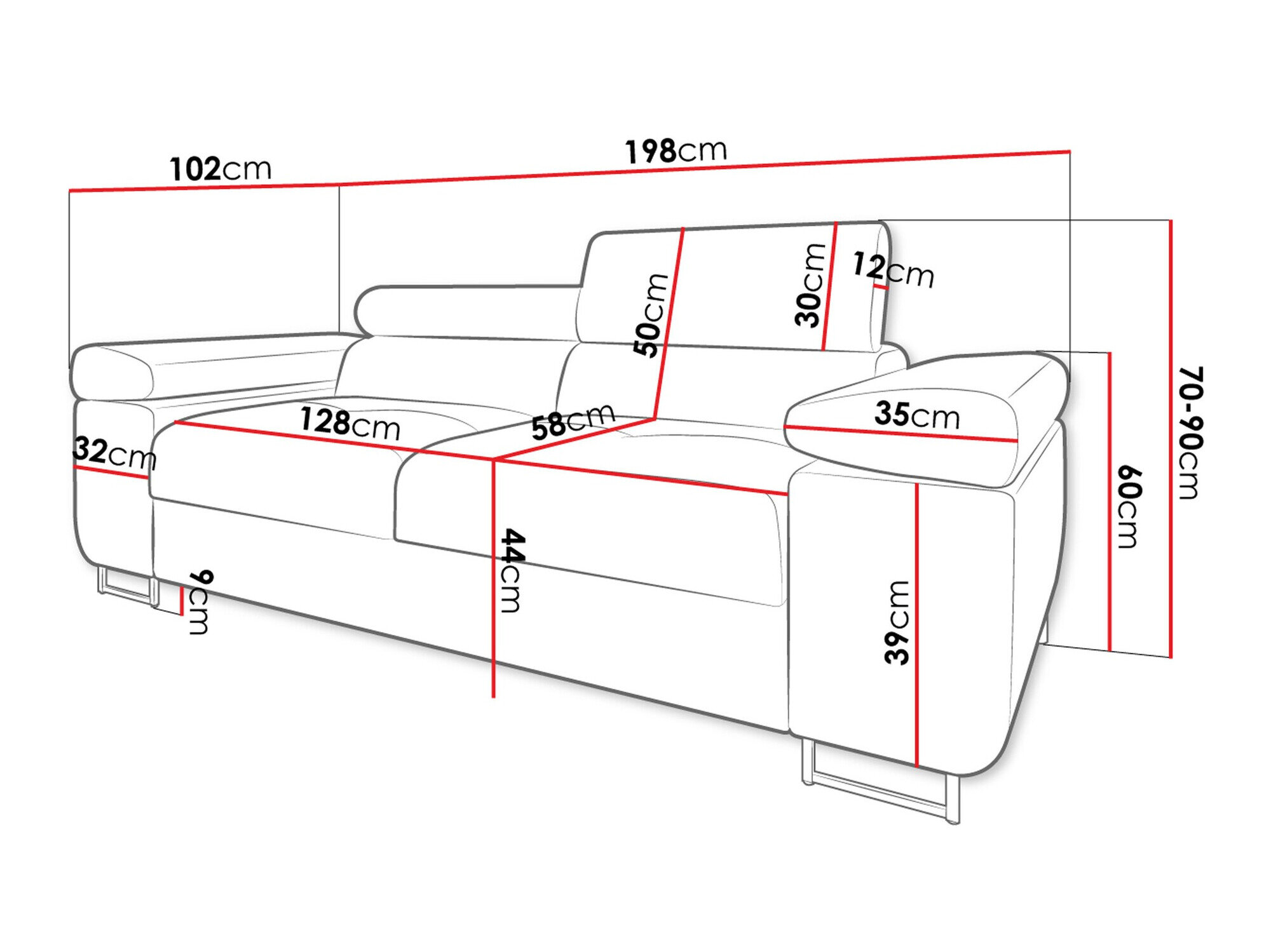 Sofa Comfivo Eliferu 105 (Poso 39)
