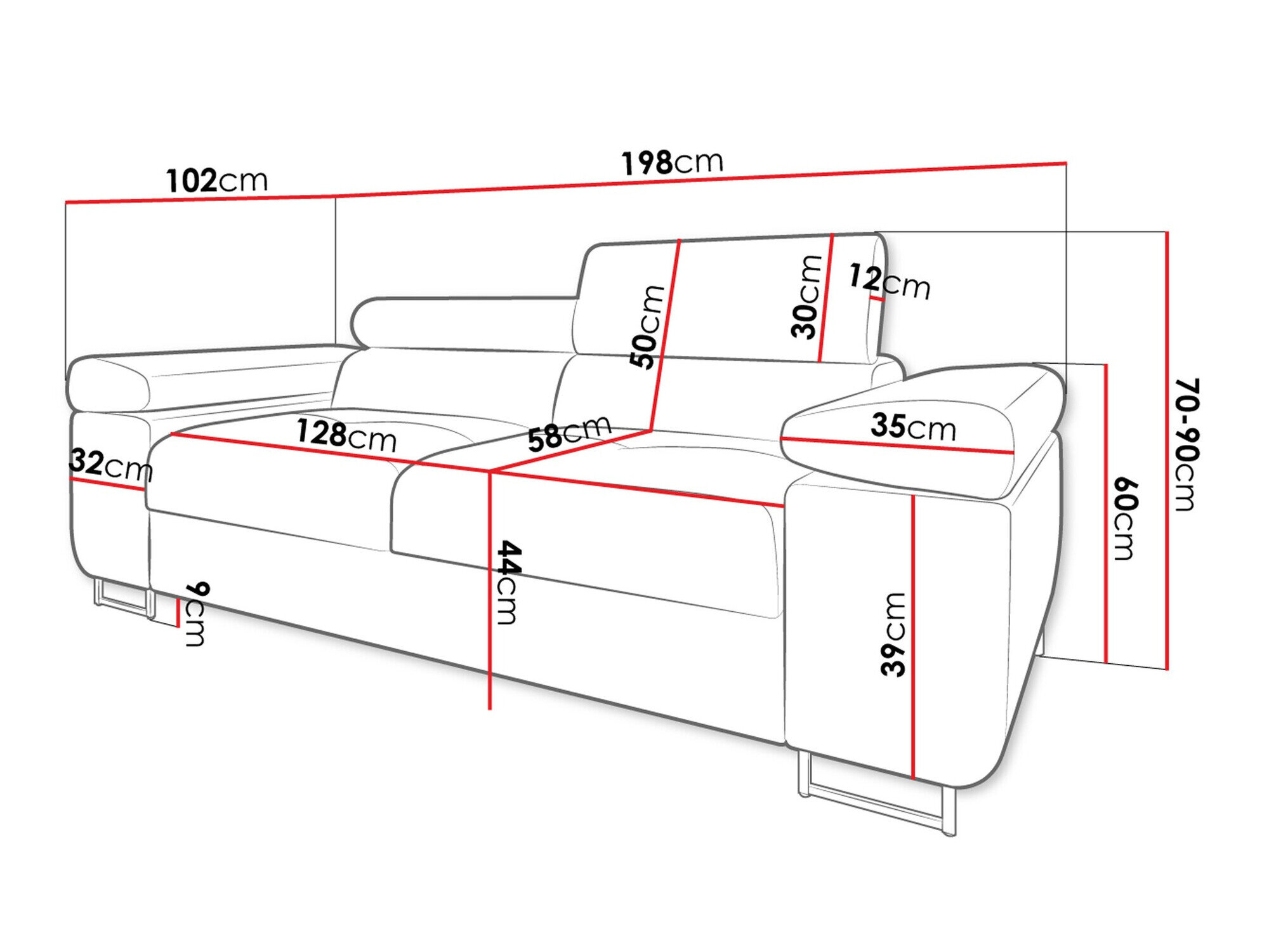 Sofa Comfivo Eliferu 105 (Soft 011 + Lux 06)