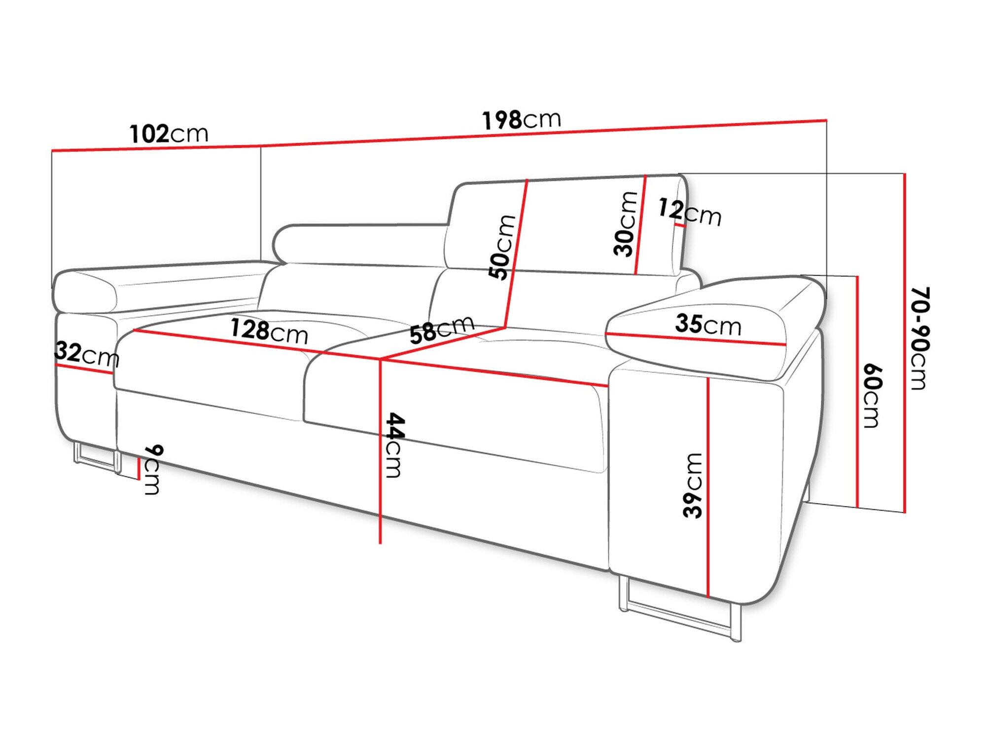 Sofa Comfivo Eliferu 105 (Soft 029 + Lux 05)